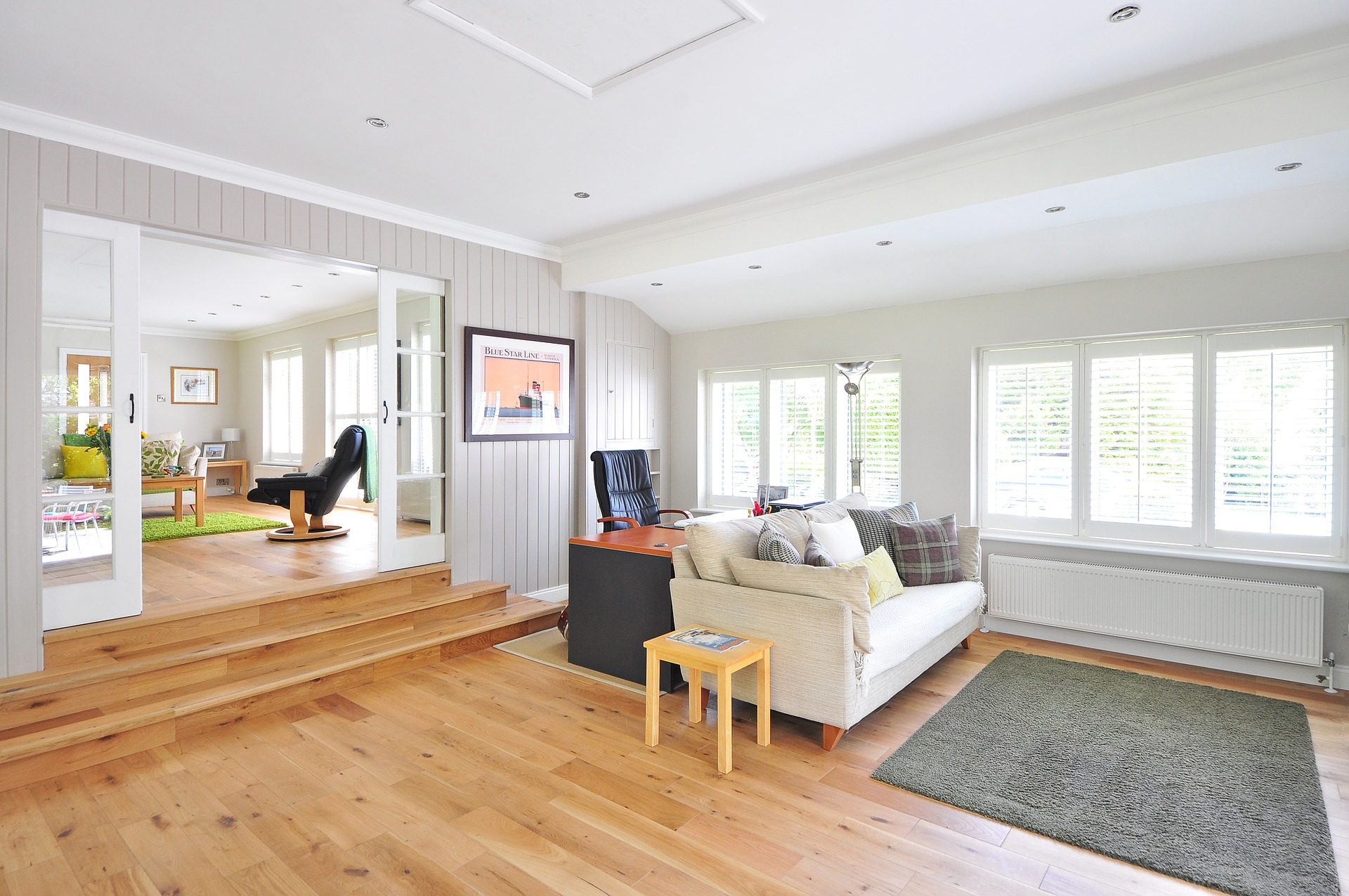 living room wooden flooring