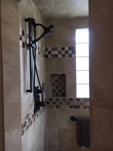 new shower install after
