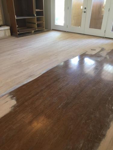 sanding wood floor